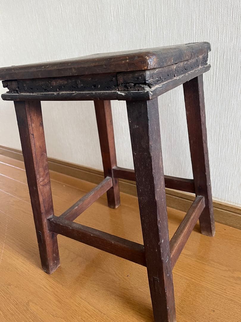 木製スツール　角椅子　チェア　椅子　花台　踏み台