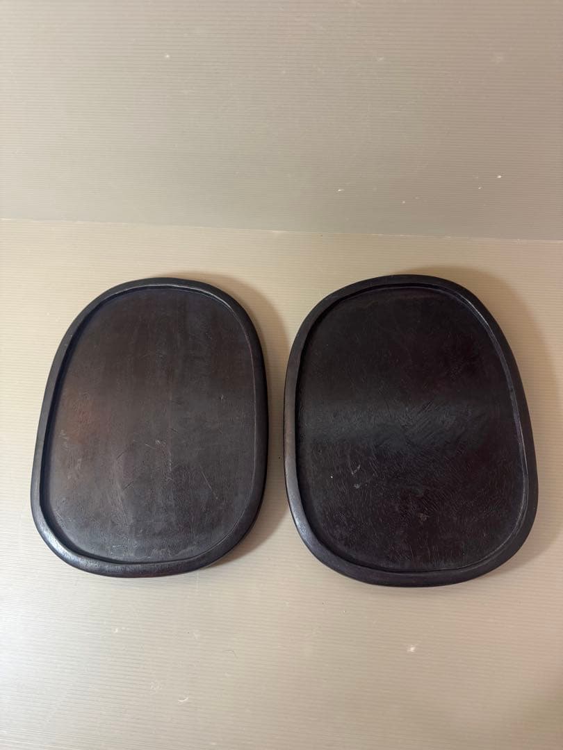 2911 中国古硯　人物文字彫刻　中国骨董　書道具