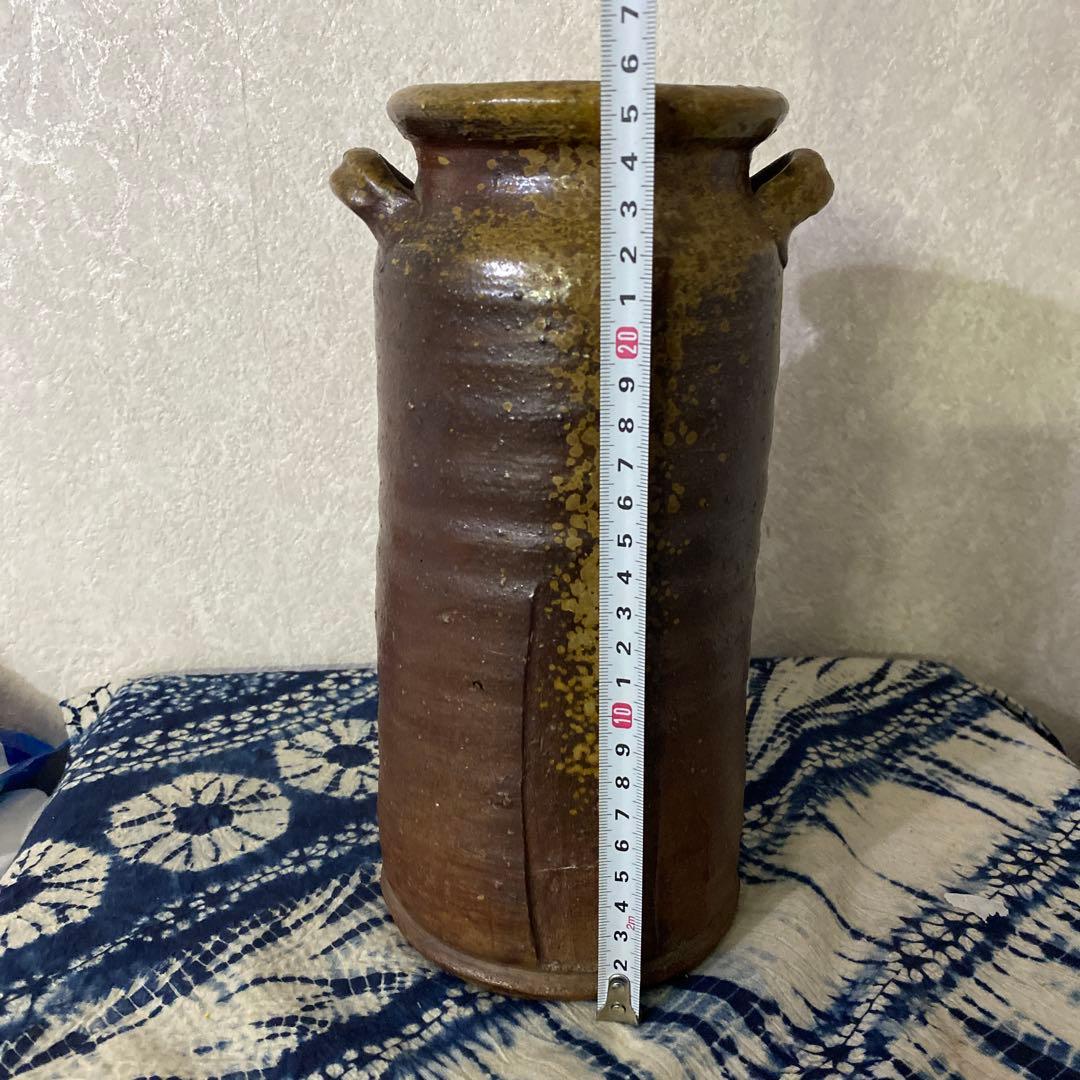 人間国宝　金重陶陽　備前　花瓶