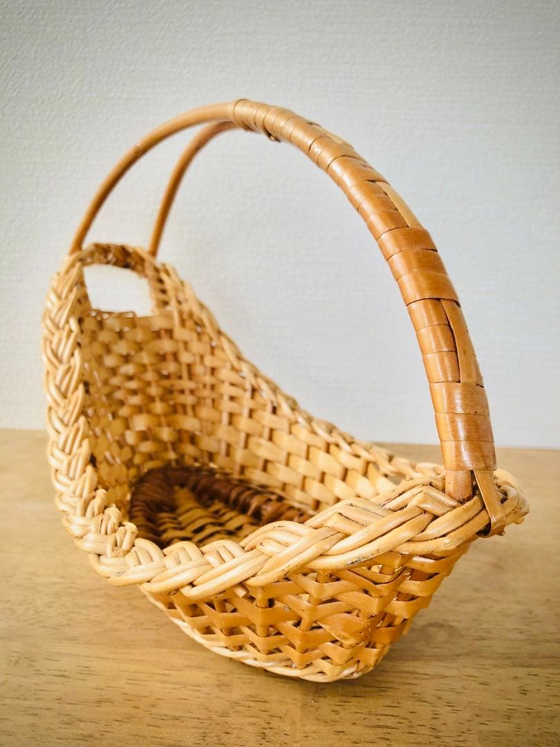アンティーク　フィンランド　ワインバスケット　籠　ハンドメイド