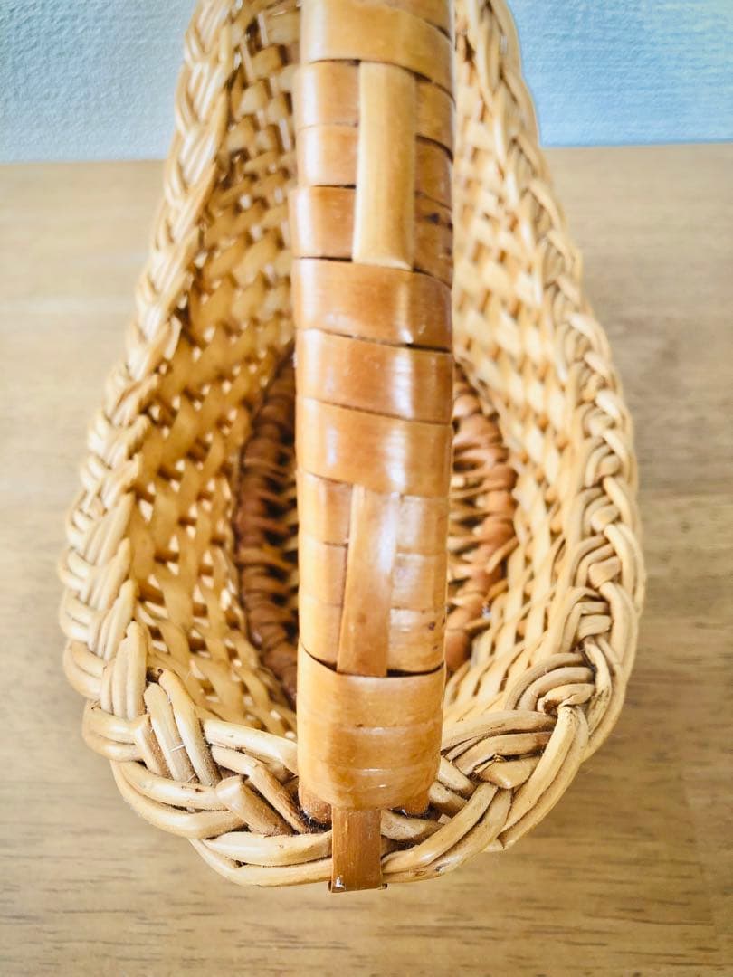 アンティーク　フィンランド　ワインバスケット　籠　ハンドメイド