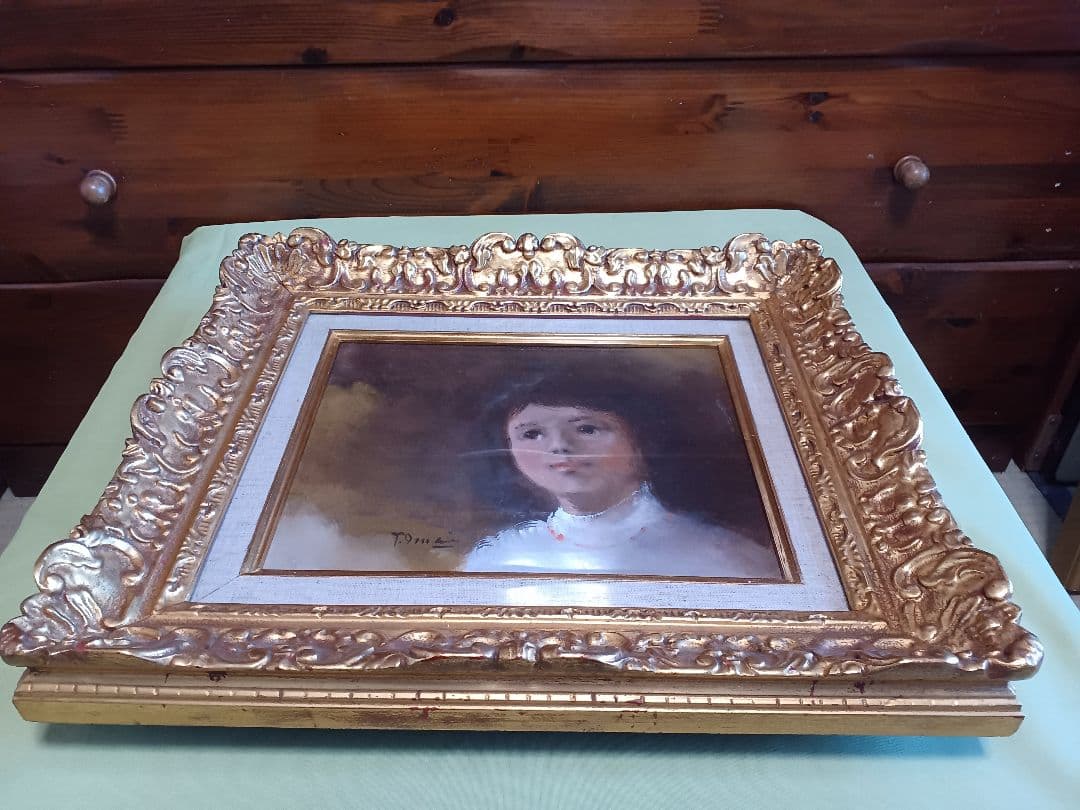 ◆今井隆　「少女」　油彩Ｆ3号　日本美術連盟会員　師：須田国太郎　早逝の画家◆