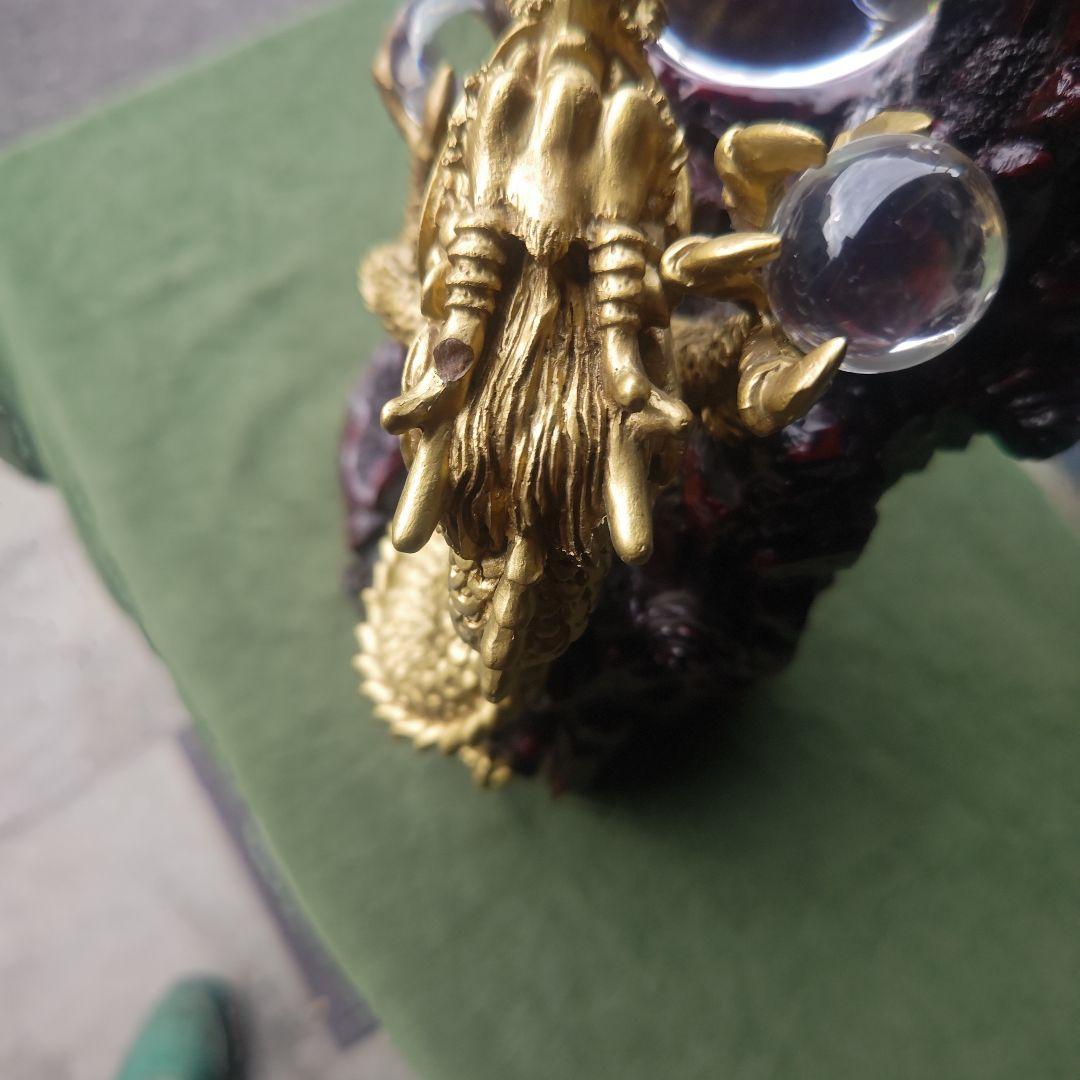 【骨董品】山昇龍　人工水晶