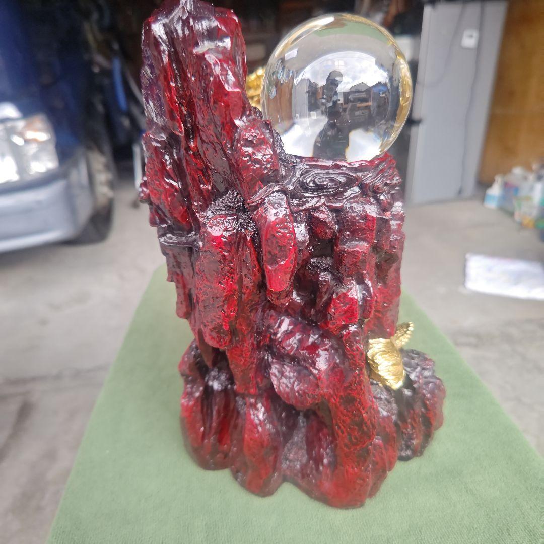 【骨董品】山昇龍　人工水晶