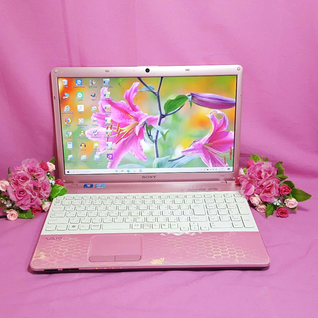 ピンク/ソニーVAIO/高速メモリ4G/オフィス/2世代CORE-I5/カメラ