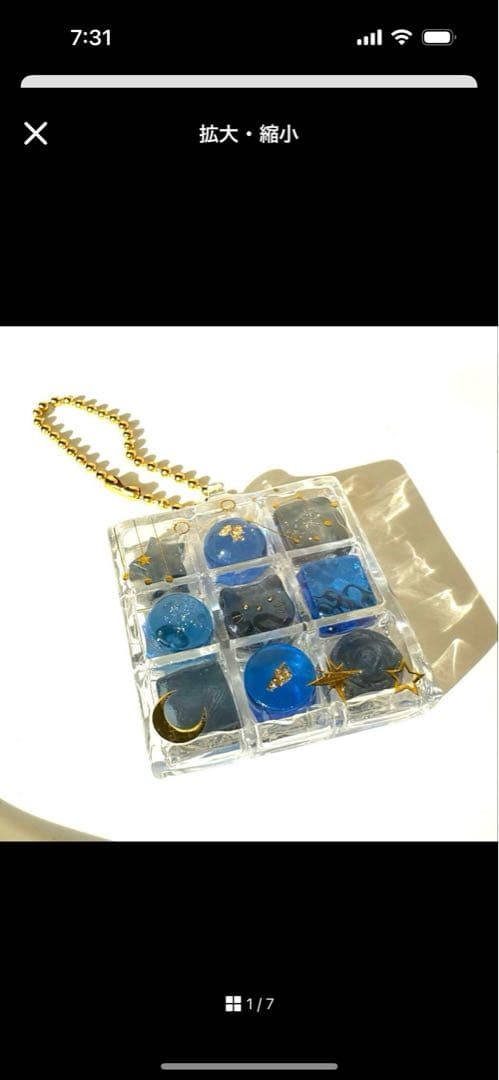 Blue Strawberry Dream バタフライピーティー　ねこ　レジン