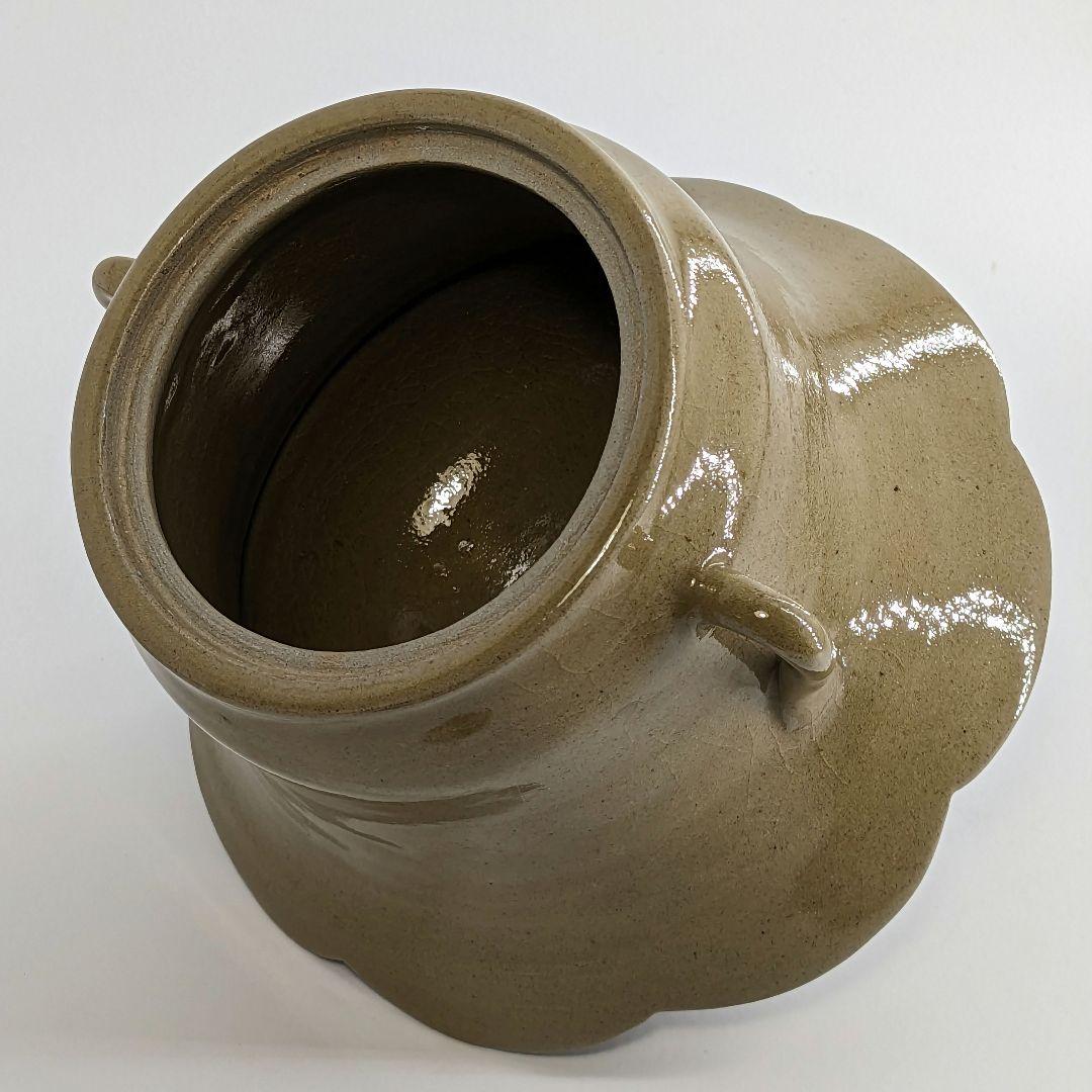 宮川陽仙 虫明焼 耳付水指 茶道具 茶器 水差 抹茶 食器 工芸品 置物 容器