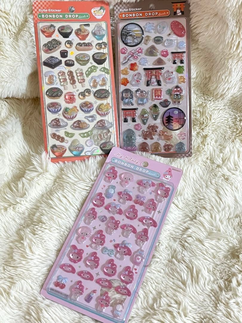 【国内正規品】ボンボンドロップシール｜サンリオマイメロディ｜和柄｜まとめ3点