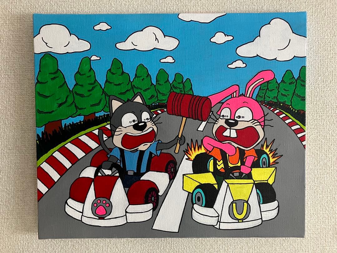 オリジナル　キャンバス　アート　絵画　原画　 F８号　ポップアート