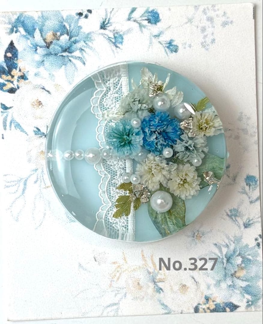 メル30077様　レジンヘアゴム ポニーフック　ドライフラワー　No.321