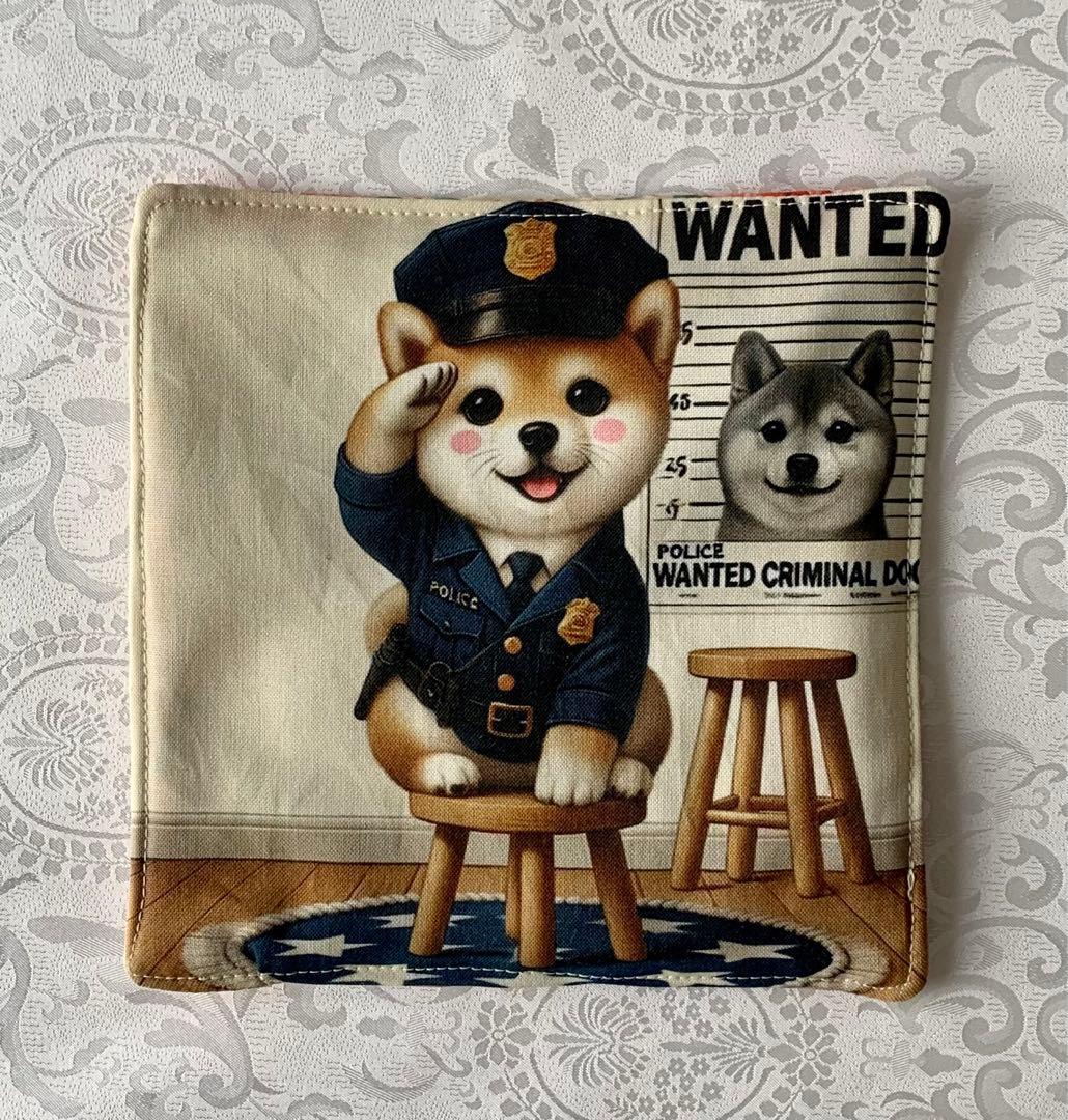 まめたん810　　(母の日カーネーション） わんこ　トートバッグ　小物入れ