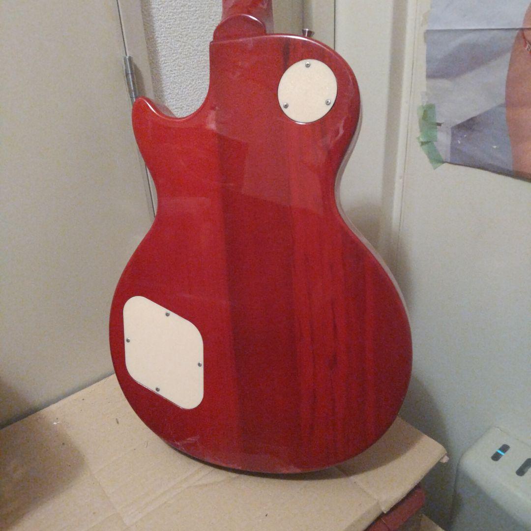レスポールスタイル エレキギター オレンジ赤