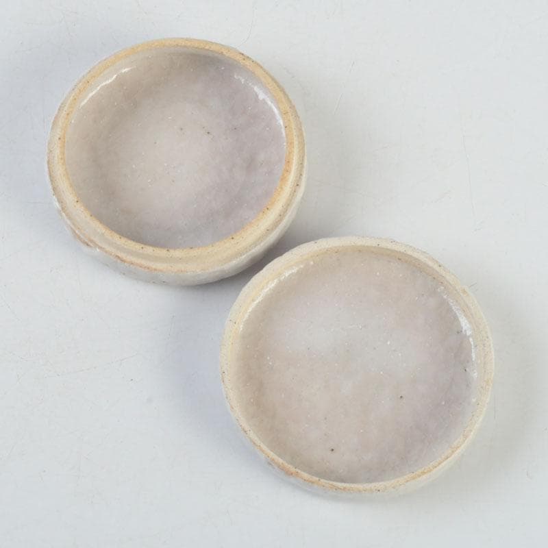 茶道具　志野焼　野中春清作　香合　時代箱付　V　9700