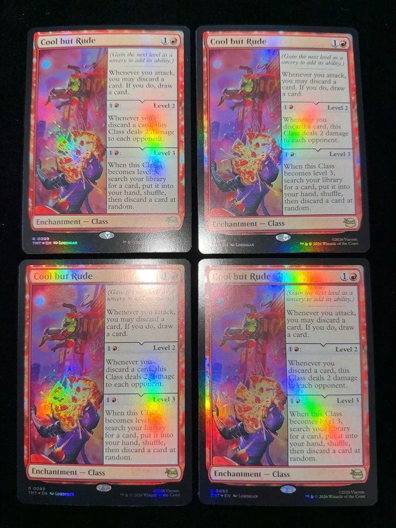 【foil】華麗だが無礼者　英語　4枚セット