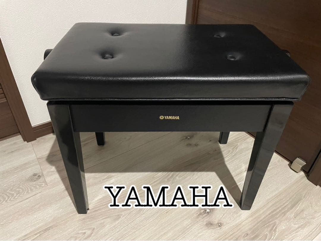 中古美品 YAMAHA.ピアノ椅子.ブラック NO.51