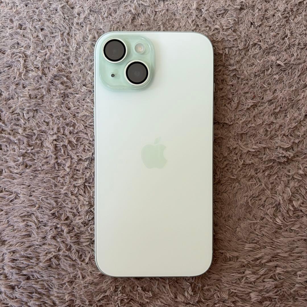 【美品】Apple iPhone 15本体 ミントグリーン